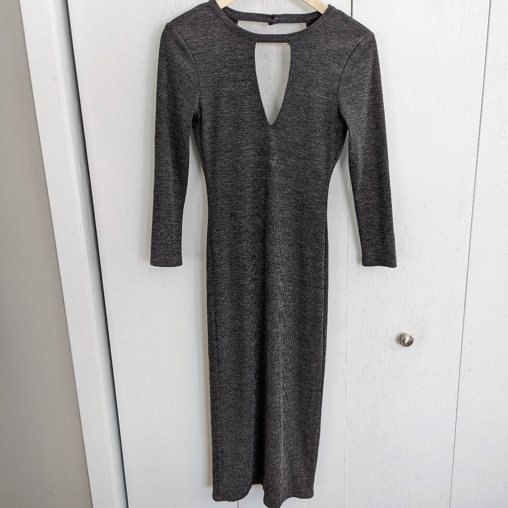 Sexy Plunge Neckline Sweater Dress